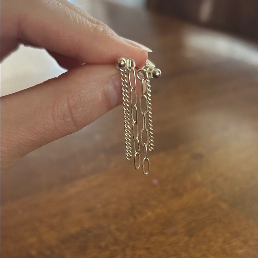 Sonny Backdrop Earrings - Sterling Silver - Picture 2 of 2